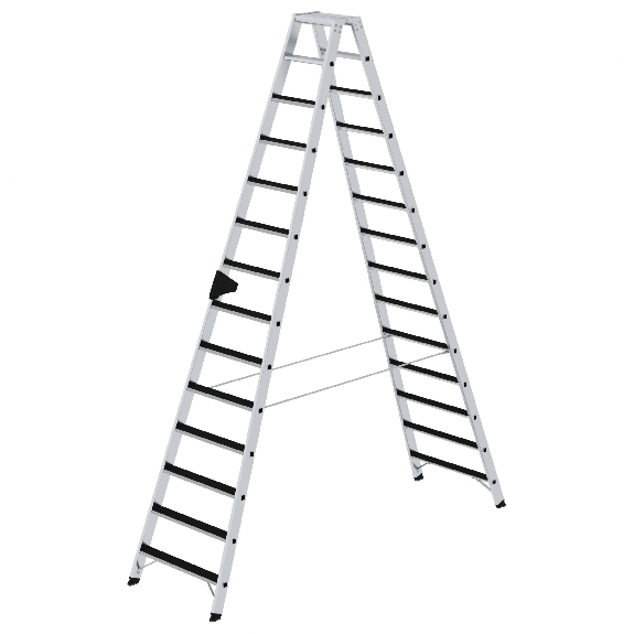 Stehleiter beidseitig begehbar mit clip-step 2x14 Stufen Stehleiter beidseitig begehbar mit clip-step 2x14 Stufen-Beschreibung lesen