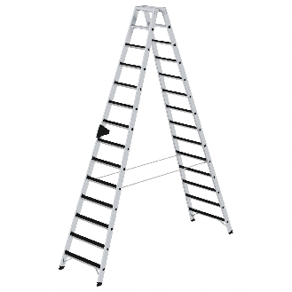 Stehleiter beidseitig begehbar mit clip-step 2x14 Stufen-Beschreibung lesen