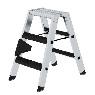 MUNK Stehleiter beidseitig begehbar mit relax-step 2x3 Stufen-Beschreibung lesen