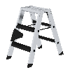 MUNK Stehleiter beidseitig begehbar mit relax-step 2x3 Stufen