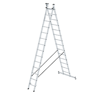 Mehrzweckleiter 2-teilig 2x14 Sprossen-Beschreibung lesen