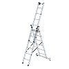 Mehrzweckleiter mit Nivello Traverse 3x6 Sprossen