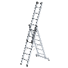 Mehrzweckleiter mit Nivello Traverse 3x6 Sprossen