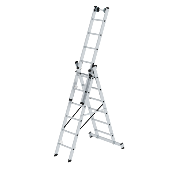 Mehrzweckleiter mit Nivello Traverse 3x6 Sprossen-Beschreibung lesen