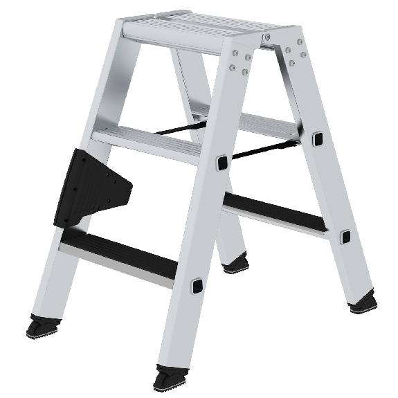 MUNK Stehleiter beidseitig begehbar mit clip-step 2x3 Stufen MUNK Stehleiter beidseitig begehbar mit clip-step 2x3 Stufen-Beschreibung lesen