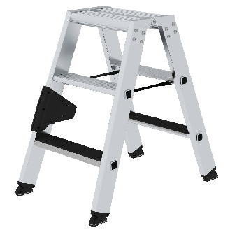 MUNK Stehleiter beidseitig begehbar mit clip-step 2x3 Stufen-Beschreibung lesen
