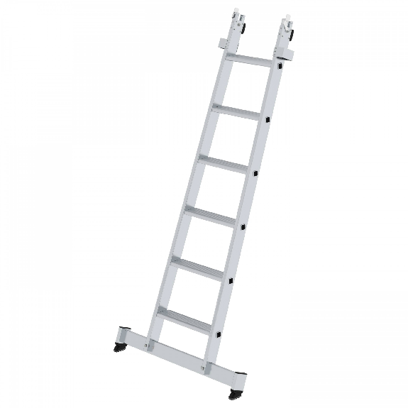 MUNK Stufen-Glasreinigerleiter mit nivello-Traverse, 6-stufiges Unterteil MUNK Stufen-Glasreinigerleiter mit nivello-Traverse, 6-stufiges Unterteil-Beschreibung lesen