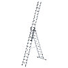 Mehrzweckleiter mit Nivello Traverse 3x11 Sprossen