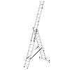 Mehrzweckleiter mit Nivello Traverse 3x11 Sprossen