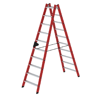 Kunststoff-Stehleiter 2x10 Sprossen-Beschreibung lesen