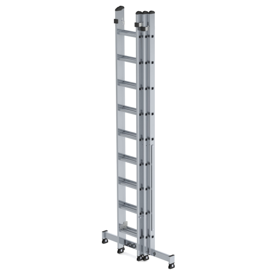 Mehrzweckleiter mit Nivello Traverse 3x9 Sprossen Mehrzweckleiter mit Nivello Traverse 3x9 Sprossen-Beschreibung lesen