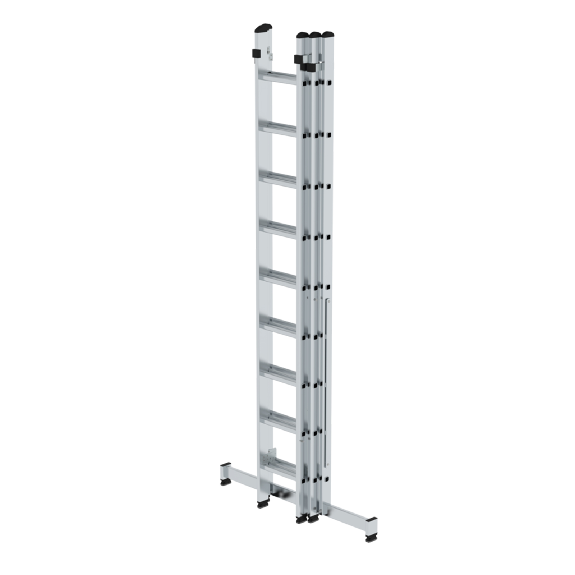 Mehrzweckleiter mit Nivello Traverse 3x9 Sprossen-Beschreibung lesen