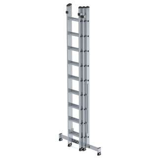 Mehrzweckleiter mit Nivello Traverse 3x9 Sprossen-Beschreibung lesen