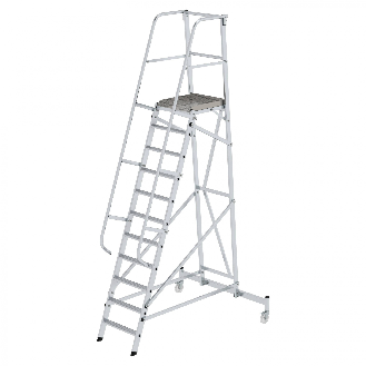 Plattformleiter fahrbar 11 Stufen-Beschreibung lesen