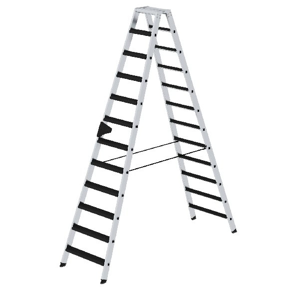 Stehleiter beidseitig begehbar mit relax-step 2x12 Stufen-Beschreibung lesen