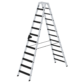 Stehleiter beidseitig begehbar mit relax-step 2x12 Stufen-Beschreibung lesen