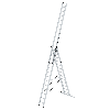 Mehrzweckleiter mit Nivello Traverse 3x13 Sprossen Mehrzweckleiter mit Nivello Traverse 3x13 Sprossen