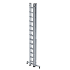 Mehrzweckleiter mit Nivello Traverse 3x13 Sprossen