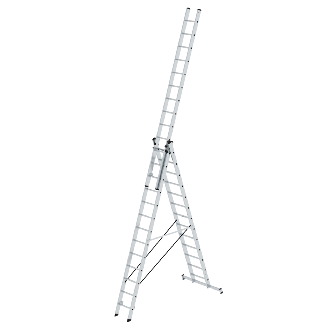 Mehrzweckleiter mit Nivello Traverse 3x13 Sprossen-Beschreibung lesen
