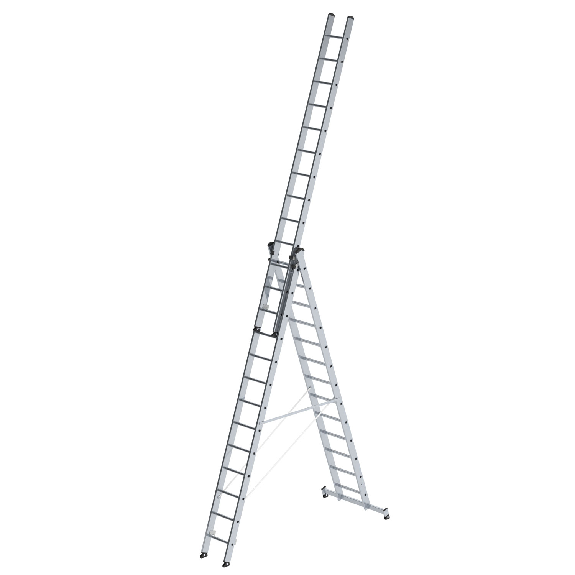 Mehrzweckleiter mit Nivello Traverse 3x13 Sprossen Mehrzweckleiter mit Nivello Traverse 3x13 Sprossen-Beschreibung lesen