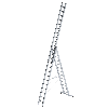 Mehrzweckleiter mit Nivello Traverse 3x13 Sprossen