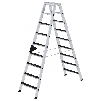 Stehleiter beidseitig begehbar mit clip-step R13 2x9 Stufen-Beschreibung lesen