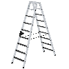 Stehleiter beidseitig begehbar mit clip-step R13 2x9 Stufen