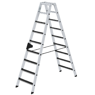 Stehleiter beidseitig begehbar mit clip-step R13 2x9 Stufen-Beschreibung lesen