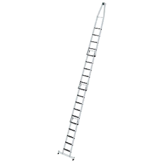 Stufen-Glasreinigerleiter 4-teilig mit Clip-Step R13 und Nivello Traverse 3x5+4 Stufen-Beschreibung lesen