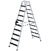 Stehleiter beidseitig begehbar mit relax-step 2x10 Stufen