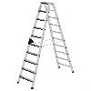 Stehleiter beidseitig begehbar mit relax-step 2x10 Stufen