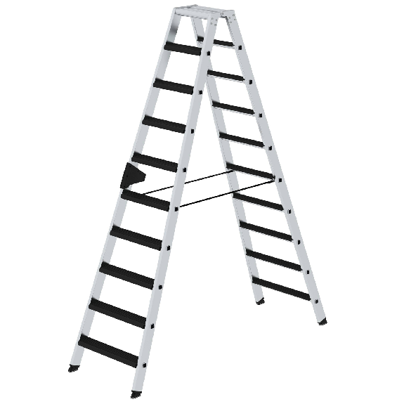 Stehleiter beidseitig begehbar mit relax-step 2x10 Stufen-Beschreibung lesen