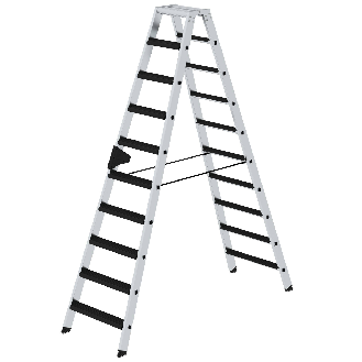 Stehleiter beidseitig begehbar mit relax-step 2x10 Stufen-Beschreibung lesen