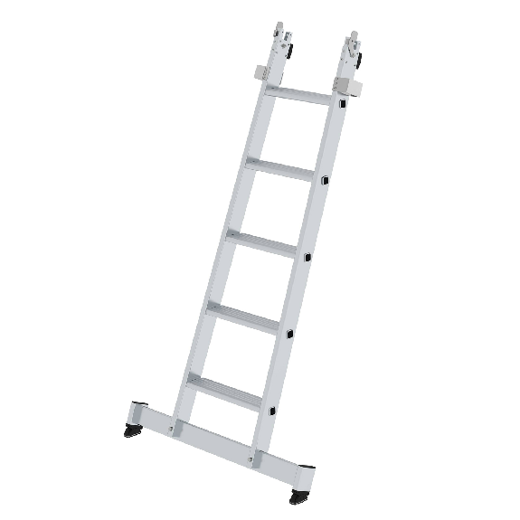 MUNK Stufen-Glasreinigerleiter mit nivello-Traverse, 5-stufiges Unterteil MUNK Stufen-Glasreinigerleiter mit nivello-Traverse, 5-stufiges Unterteil-Beschreibung lesen