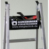 Aluminium Stehleiter, treppengängig, mit 4 Holmverlängerungen 2x7 Sprossen