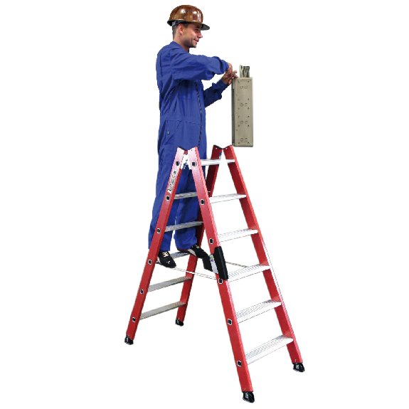 Kunststoff-Stehleiter 2x6 Sprossen Kunststoff-Stehleiter 2x6 Sprossen-Beschreibung lesen