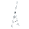 Mehrzweckleiter mit Nivello Traverse 3x14 Sprossen