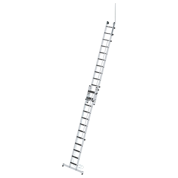 Stufen-Seilzugleiter 2-teilig mit Handlauf und Ausstiegsholm 2x12 Stufen Stufen-Seilzugleiter 2-teilig mit Handlauf und Ausstiegsholm 2x12 Stufen-Beschreibung lesen