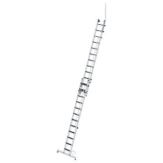 Stufen-Seilzugleiter 2-teilig mit Handlauf und Ausstiegsholm 2x12 Stufen-Beschreibung lesen