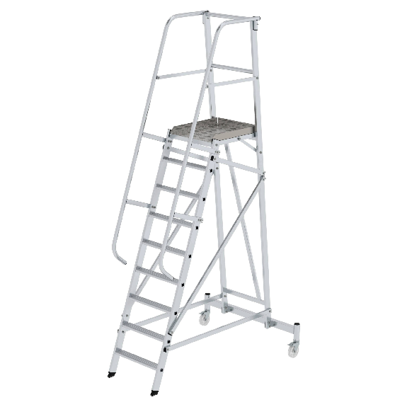 Plattformleiter fahrbar 9 Stufen Plattformleiter fahrbar 9 Stufen-Beschreibung lesen