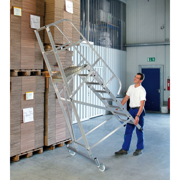 Plattformleiter fahrbar 9 Stufen Plattformleiter fahrbar 9 Stufen-Beschreibung lesen