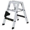 MUNK Stehleiter beidseitig begehbar mit clip-step R13 250kg 3 Stufen MUNK Stehleiter beidseitig begehbar mit clip-step R13 250kg 3 Stufen