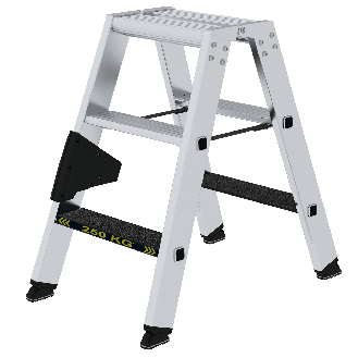 MUNK Stehleiter beidseitig begehbar mit clip-step R13 250kg 3 Stufen-Beschreibung lesen