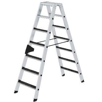 Stehleiter beidseitig begehbar mit clip-step R13 2x7 Stufen-Beschreibung lesen