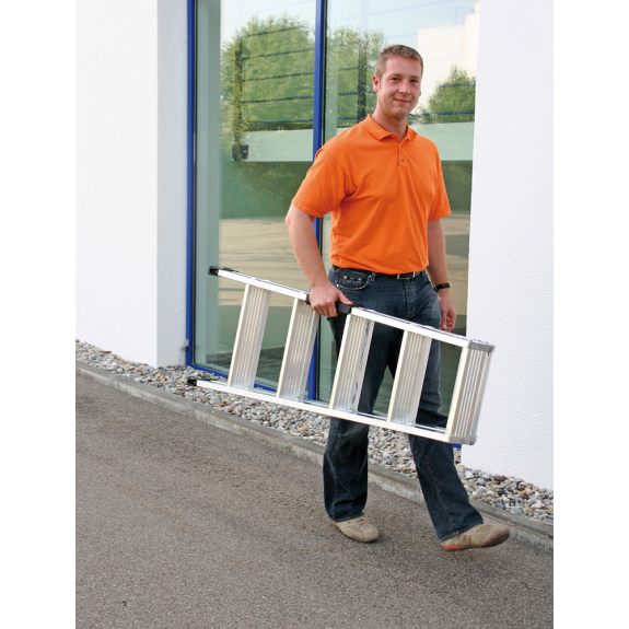 Stehleiter beidseitig begehbar mit clip-step R13 2x7 Stufen Stehleiter beidseitig begehbar mit clip-step R13 2x7 Stufen-Beschreibung lesen