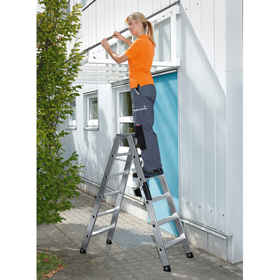 Stehleiter beidseitig begehbar mit clip-step R13 2x7 Stufen Stehleiter beidseitig begehbar mit clip-step R13 2x7 Stufen-Beschreibung lesen