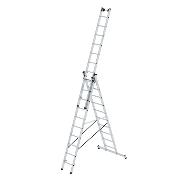 Mehrzweckleiter mit Nivello Traverse 3x10 Sprossen Mehrzweckleiter mit Nivello Traverse 3x10 Sprossen-Beschreibung lesen