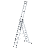 Mehrzweckleiter mit Nivello Traverse 3x10 Sprossen