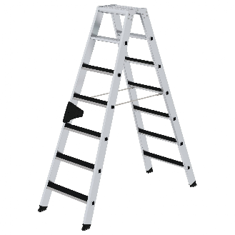 Stehleiter beidseitig begehbar mit clip-step 2x7 Stufen-Beschreibung lesen