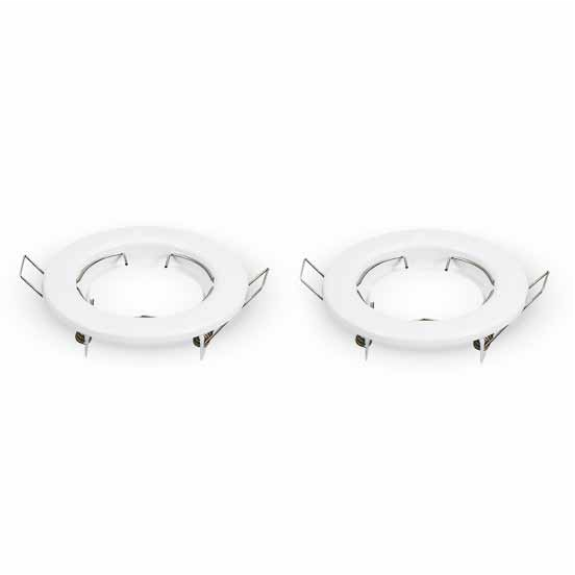 Portafaretti incasso fisso GU10  - Box 2PZ MOD. VT-778 SKU 3584 - Bianco-Leggi tutto